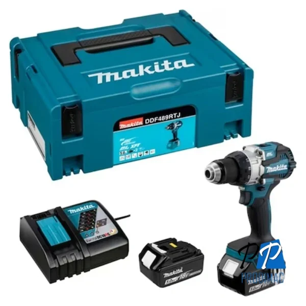 Taladro Atornillador 1/2" 18V BL Incl 2 Bat + Carg Makita DDF489RTJ