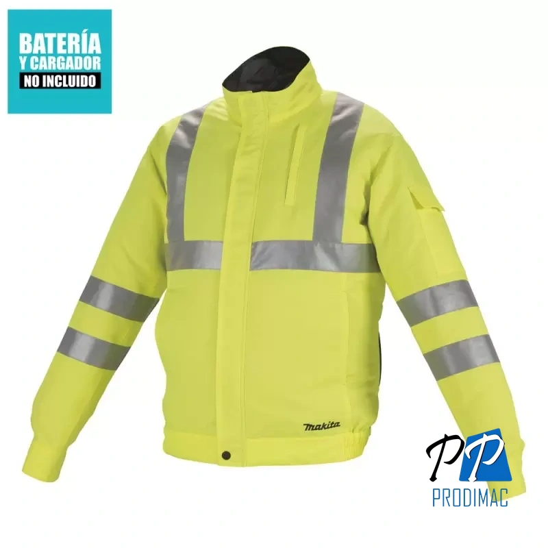 Casaca Ventilador 12V-18V 3 Niveles Reflectante Talla L Baretool (Sin Baterías / Sin Cargador) Makita DFJ214ZL