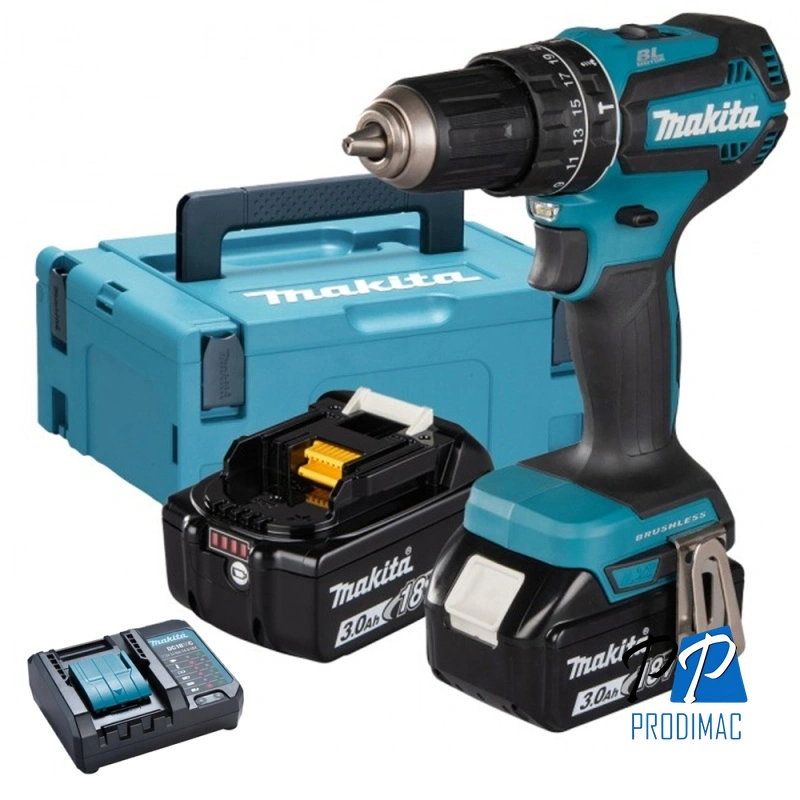 Taladro Percutor 1/2" 18V LXT BL Inc 2 Bat y Carg Makita DHP485F002