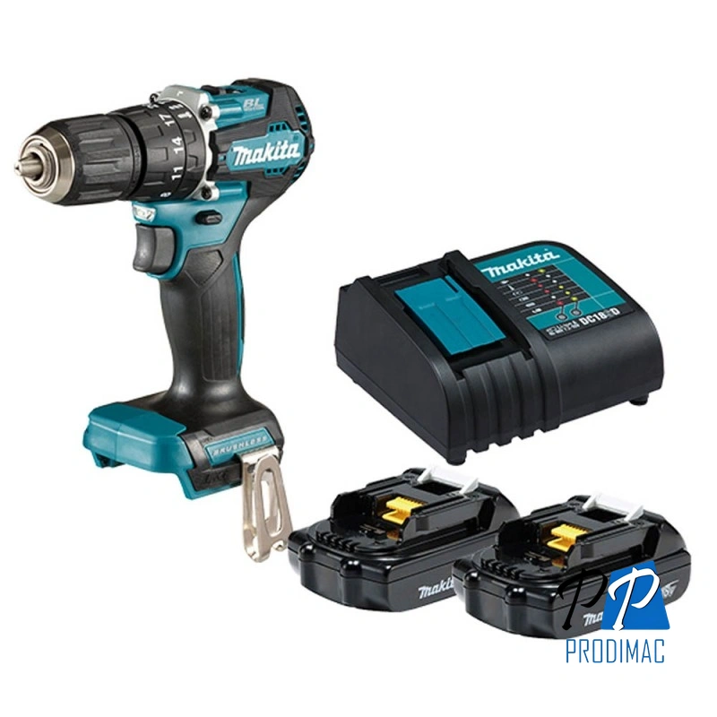 Taladro Percutor 1/2" 18V LXT BL 40Nm 2 Bat 1.5 Ah Makita DHP487SYX2