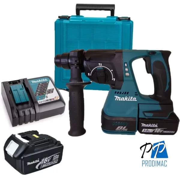 Rotomartillo Sds-Plus 18V LXT BL 2.0J 2 Bat 3.0 Ah Makita DHR242RFE