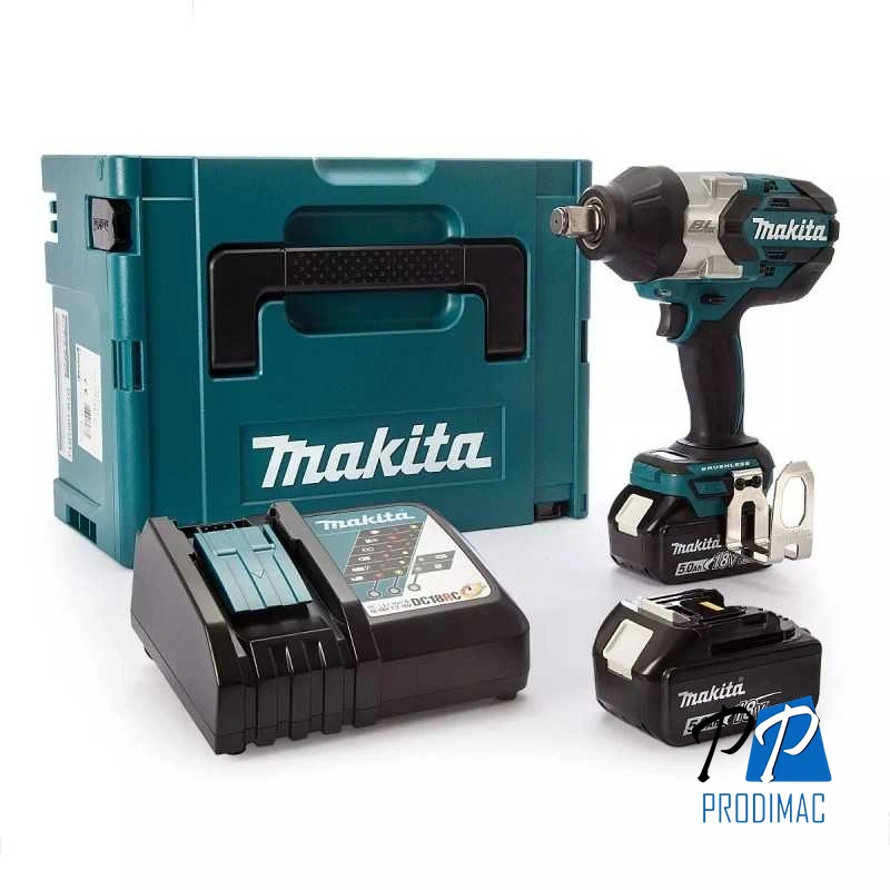 Llave de Impacto 3/4" 18V LXT BL Inc 2 Bat y Carg Makita DTW1001RTJ