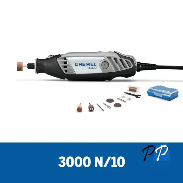 Minitorno 3000 90W + Set de 10 accesorios Dremel 3000-N/10 F013.300.0PC-000