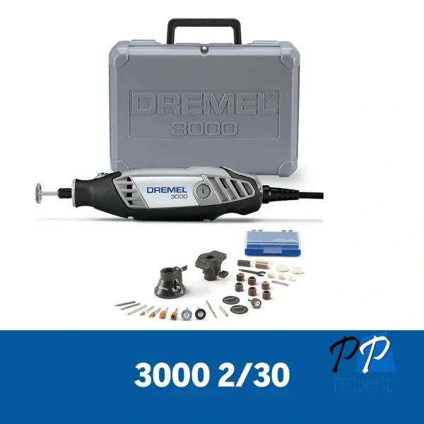 Minitorno DREMEL 3000 KIT 30 accesorios + 2 aditamientos F013.300.0PS-000