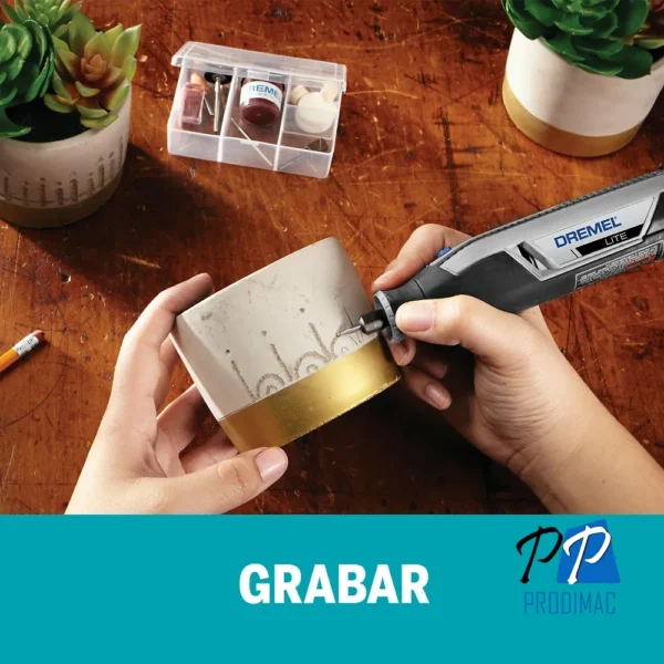 Minitorno Multipropósito Inalámbrico 4V Lite 7760 + 10 Accs Dremel F013.776.0AW-000