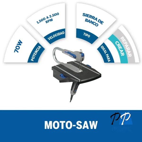 Sierra caladora portátil de banco 70 W Moto-Saw Dremel F013.MS2.0NC-000