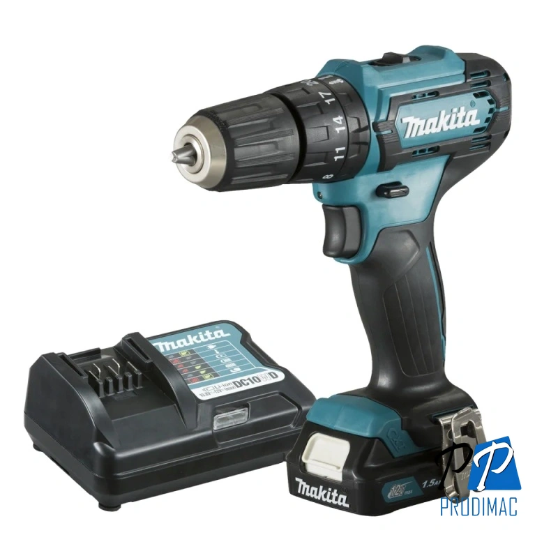 Taladro Percutor 3/8" 12V CXT 30 Nm 1 Bat 1.5 Ah Makita HP333DWYX3