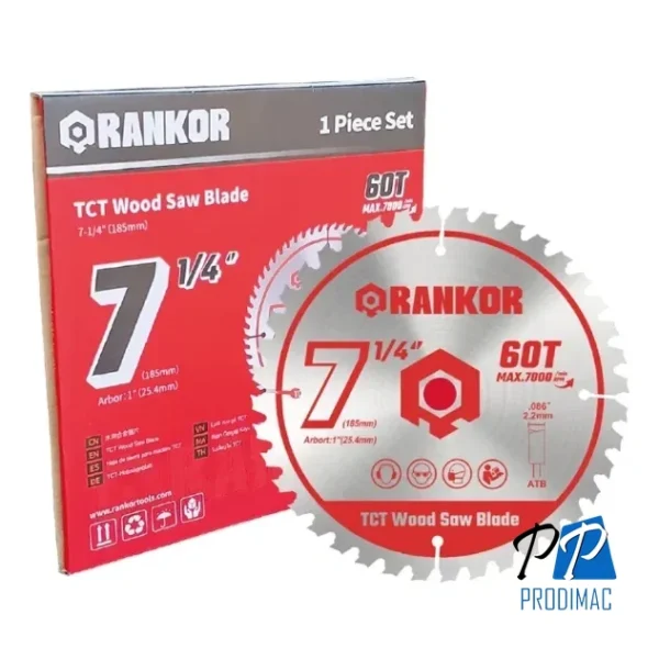 RCSB18560-1.webp Disco de Sierra Rankor TCT 7 1/4″ (185mm) 60T Dientes RCSB18560