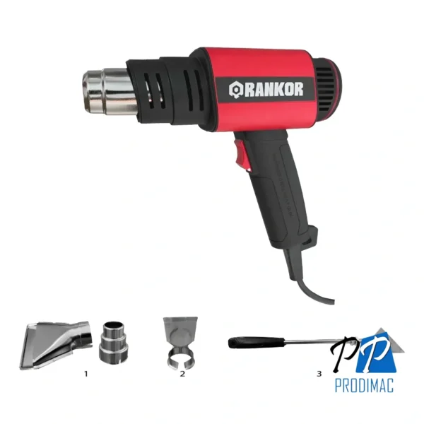 Pistola de Calor de 2000 W Rankor Con Control de Temperatura Profesional
