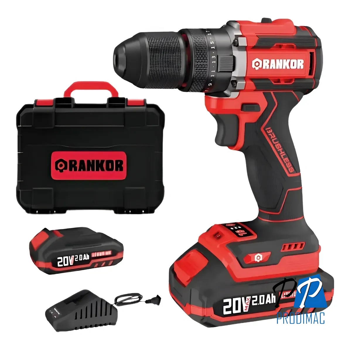 Taladro Percutor de 20V Rankor de 1/2" 70Nm Rankor Brushless