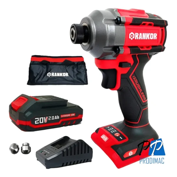 Atornillador de impacto 20V Encastre 1/4" Rankor 260Nm Brushless