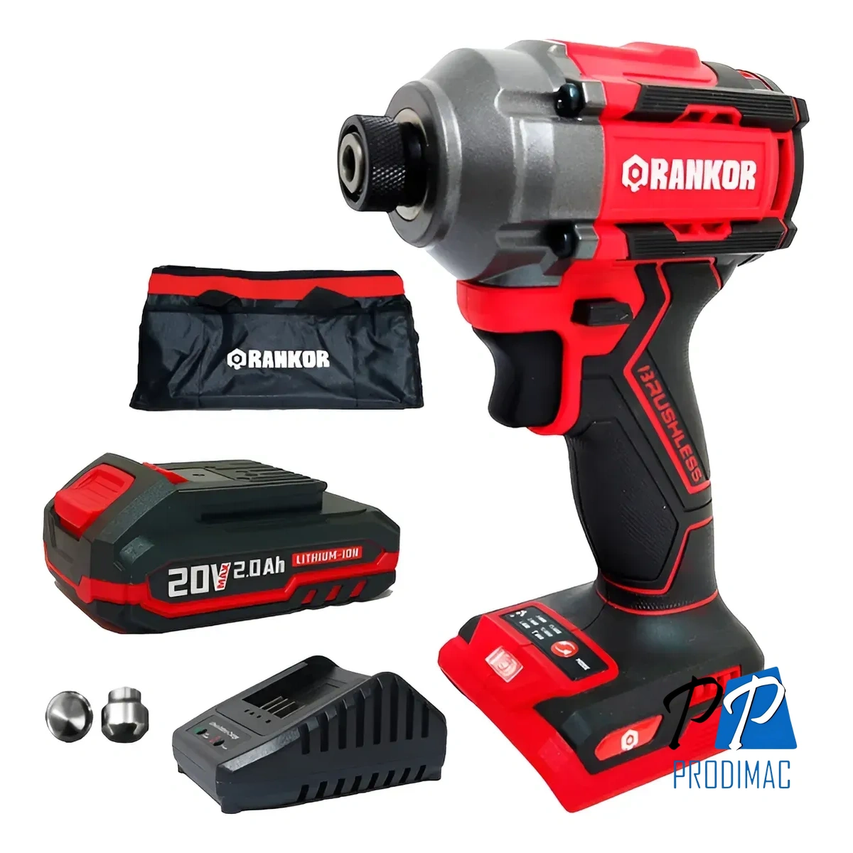 Atornillador de impacto 20V Encastre 1/4" Rankor 260Nm Brushless
