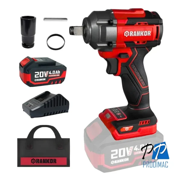 Llave de impacto 20V 500NM Brushless Rankor RLIW20002