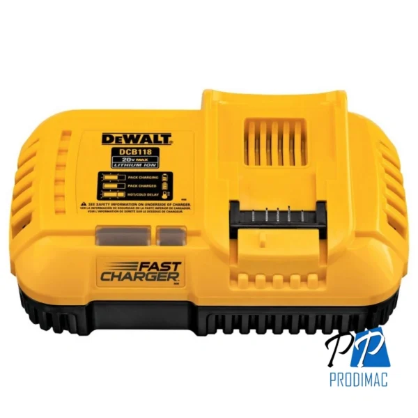 DCB118-B2-2.webp Cargador de Baterías Ion-Litio Rápido Flexvolt 20V/60V Dewalt DCB118-B2