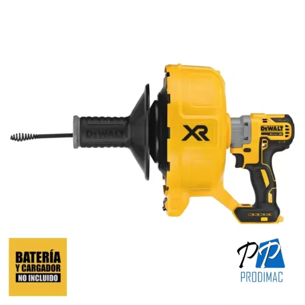 Destapador de tuberias 20V Xr Capacidad maxima Cable 10.6 m Baretool (Sin Bateria / Sin cargador) Dewalt DCD200B