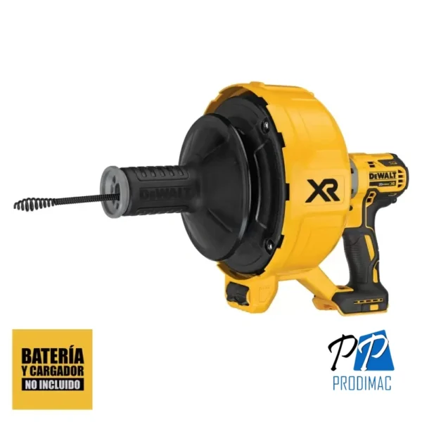 Destapador de tuberias 20V Xr Capacidad maxima Cable 10.6 m Baretool (Sin Bateria / Sin cargador) Dewalt DCD200B