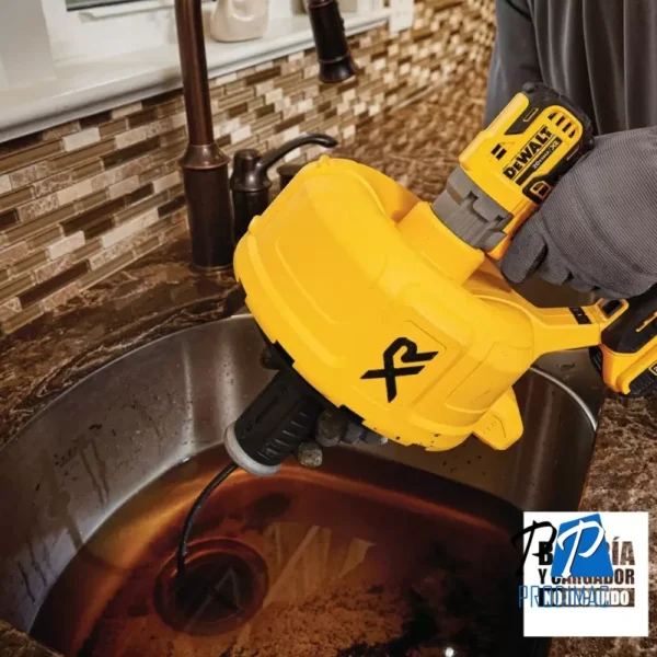 Destapador de tuberias 20V Xr Capacidad maxima Cable 10.6 m Baretool (Sin Bateria / Sin cargador) Dewalt DCD200B