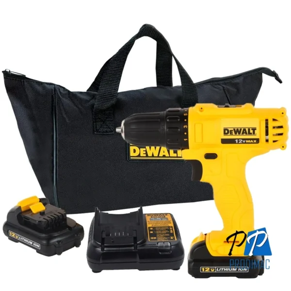 Taladro Atornillador 3/8" 12V 24Nm 2 Bat 1.3 Ah Dewalt DCD700C2-B2