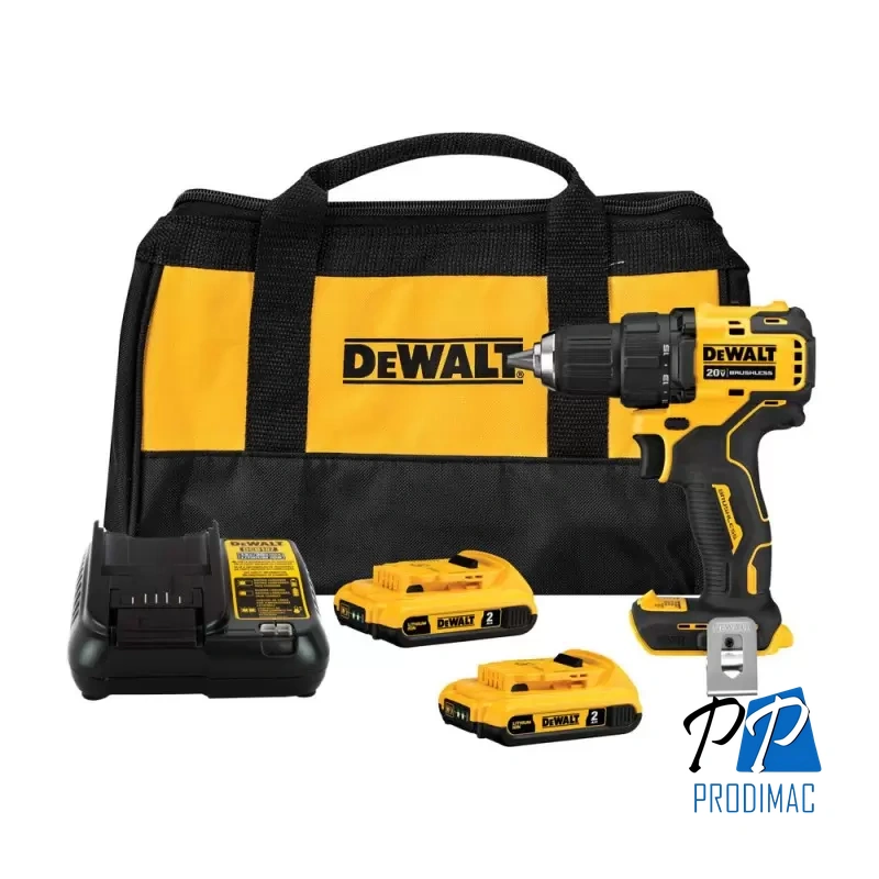 Taladro Atornillador 1/2" 20V XR 65Nm Atomic 2 Bat 2.0 Ah Dewalt DCD708D2-B2