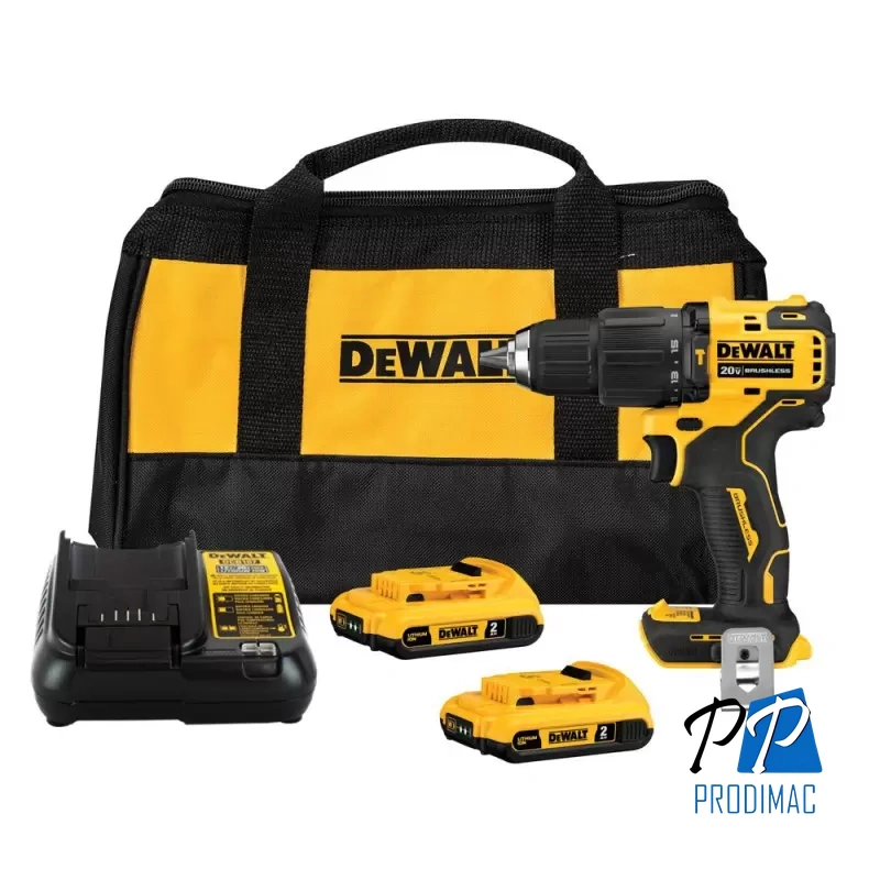 Taladro Percutor 1/2" 20V XR 65Nm Atomic 2 Bat 2.0 Ah Dewalt DCD709D2-B2