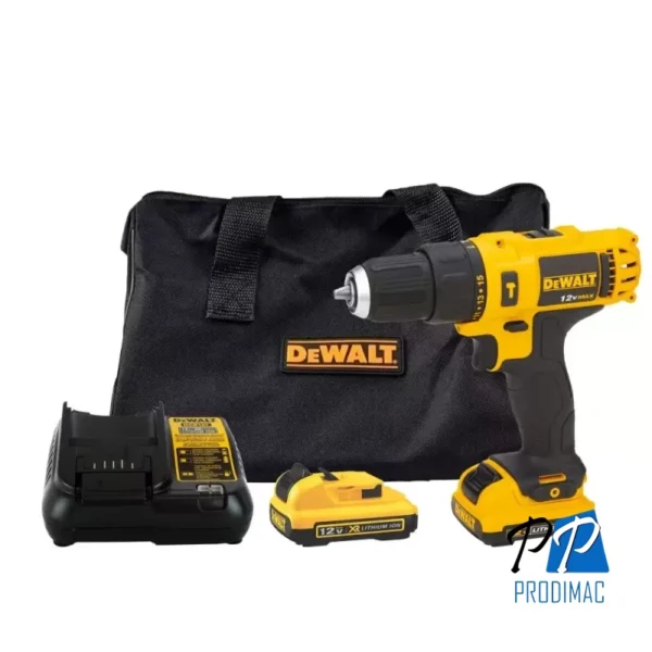 Taladro Percutor 3/8" 12V 30Nm 2 Bat 2.0 Ah Dewalt DCD716D2-B2