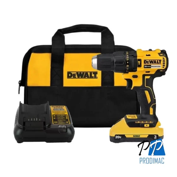 Taladro Percutor 1/2" 20V Brushless 65Nm 1 Bat 3.0 Ah Dewalt DCD7781L1-B2