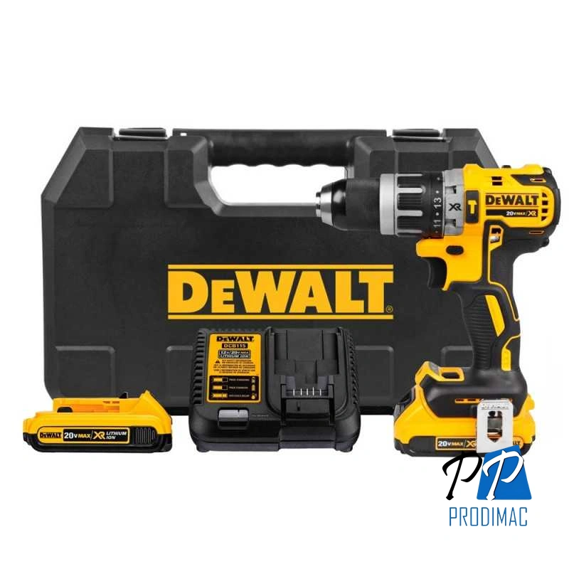 Taladro Percutor 1/2" 20V XR Inc 2 Bat y Carg Dewalt DCD796D2-B2