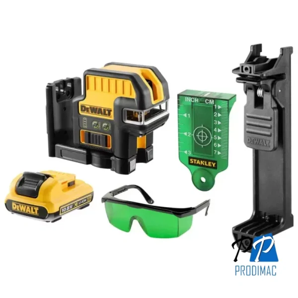 Nivel Láser de Líneas y Puntos Luz Verde 12 V 20 Mts Dewalt DCE0822D1G-QW