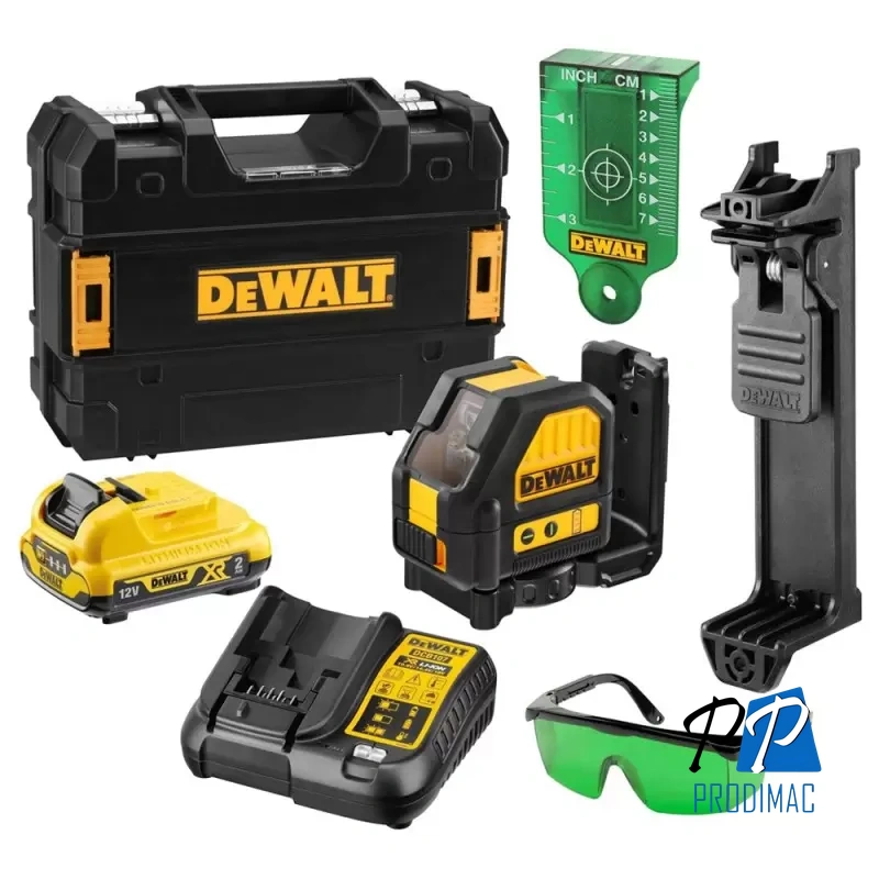Nivel Láser de Líneas Cruzadas Luz Verde 12 V 15 Mts Dewalt DCE088D1G-QW