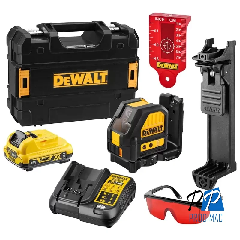 Nivel Láser de Líneas Cruzadas Luz Roja 12 V 15 Mts Dewalt DCE088D1R-QW