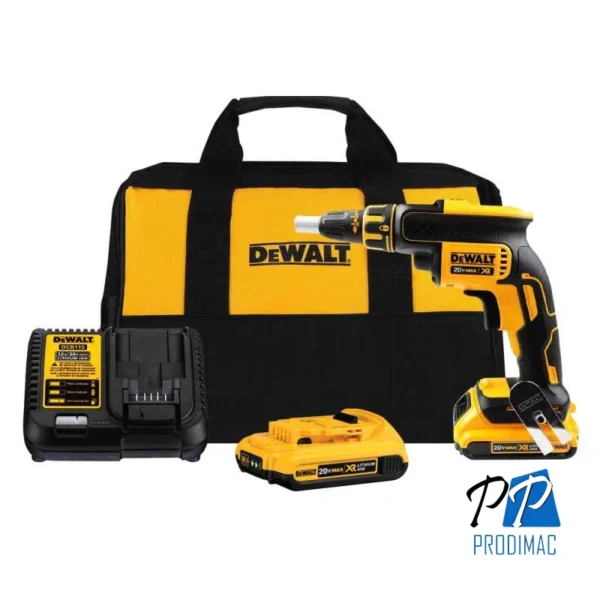 Atornillador para Drywall 1/4" Hex 20V XR Inc 2 Bat y Carg Dewalt DCF620D2-B2