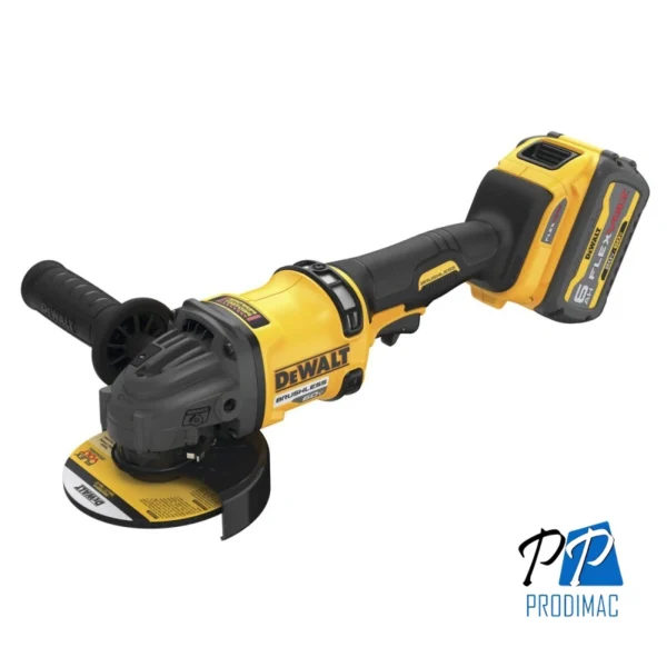 Amoladora Angular 5" 60V FlexVolt Brushless Incl 2 Bat + Carg Dewalt DCG418T2-B2