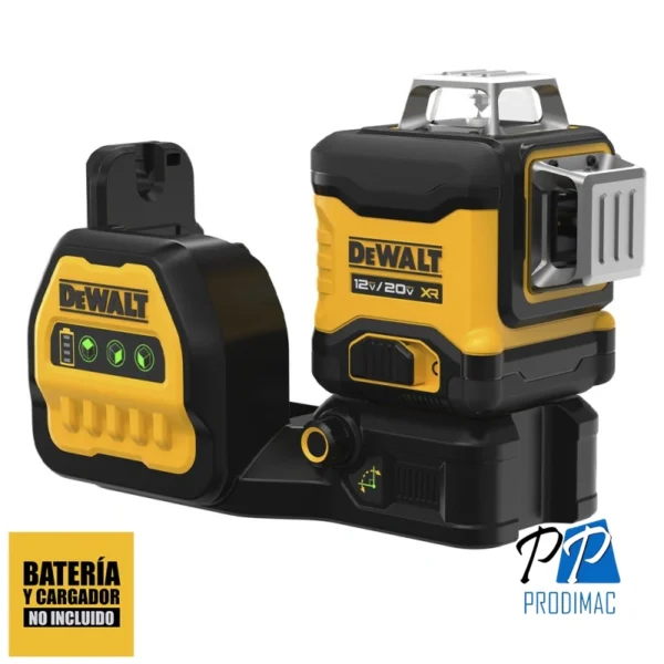 DCLE34030GB-2.webp Nivel Láser de 3 Líneas x 360° 12V / 20V Max Luz Verde 30 Mts Baretool Dewalt DCLE34030GB