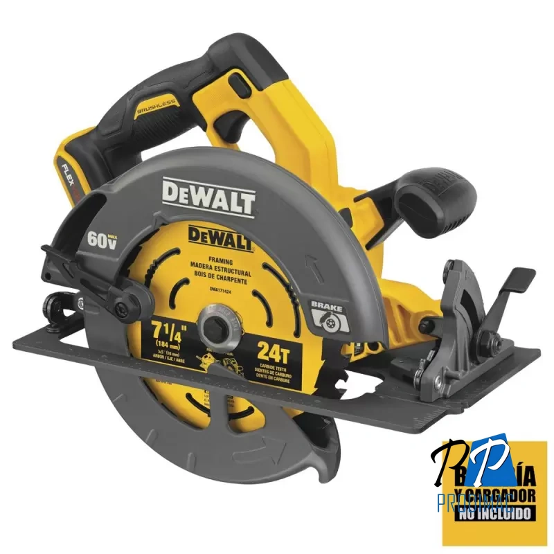 Sierra Circular 7 1/4" 60V Xr FlexVolt (Sin Baterias / Sin Cargador) Dewalt DCS578B-B3