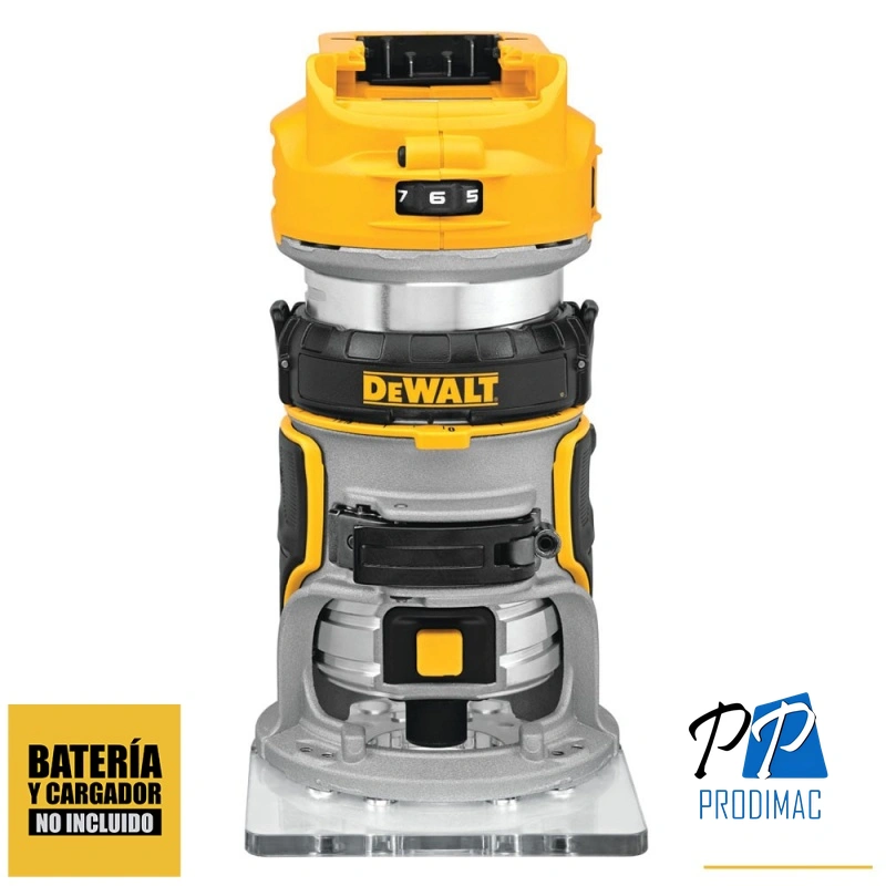 Ruteadora Fresadora 1/4" 20V Xr Baretool (Sin Baterias ni Cargador) Dewalt DCW600B