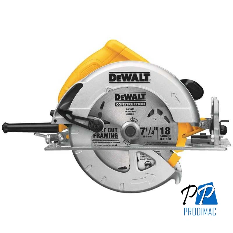 Sierra Circular 7 1/4" (184mm) 1800W Corte en 90° 65mm Dewalt DWE575-B2C