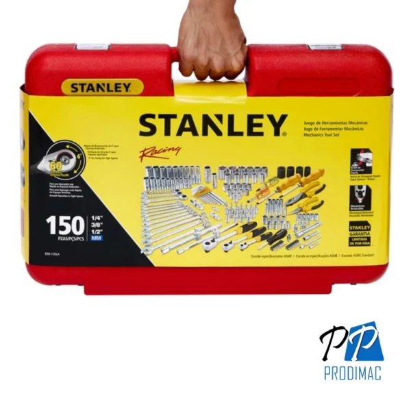 R99-150LA-4.webp Juego de Herramientas Racing 1/4", 3/8" y 1/2" 150 Piezas Stanley R99-150LA