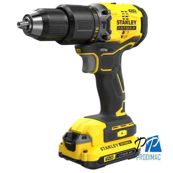 Taladro Impacto 20V + Taladro Percutor 13mm Fatmax + 2 Baterías 2AH + Cargador 2A + Maleta T-Stak SISTEMA V20 Stanley