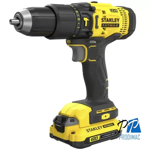 Taladro Percutor 1/2" 20V Fatmax 50Nm 2 Bat 1.5 Ah Stanley SCD711C2K-B2
