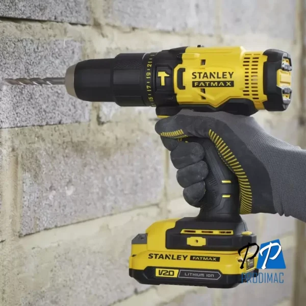 Taladro Percutor 1/2" 20V Fatmax 50Nm 2 Bat 1.5 Ah Stanley SCD711C2K-B2