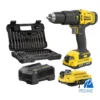 Taladro Percutor 1/2" 20V Inc 2 Bat y Carg + 50 pz Stanley SCD711D2FA-B2