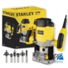 Ruteadora 1/4" 1200W 55 mm + 6 Fresas Stanley SRR1200-B2