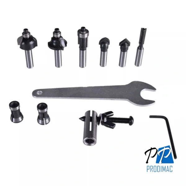 Ruteadora 1/4" 1200W 55 mm + 6 Fresas Stanley SRR1200-B2