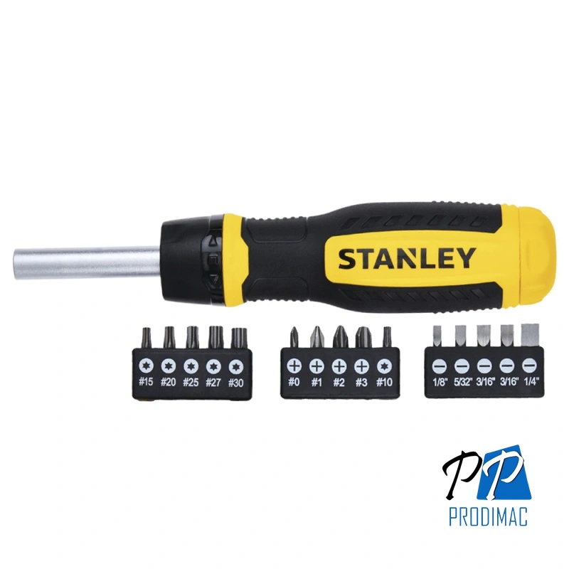 Desarmador con Rachet Multipuntas 15 Piezas Stanley STHT60129