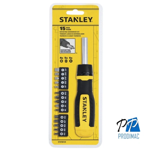 STHT60129-5.webp Desarmador con Rachet Multipuntas 15 Piezas Stanley STHT60129