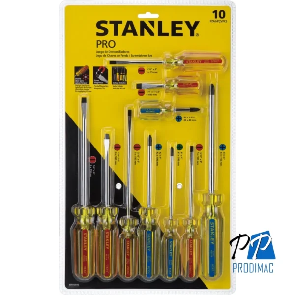 Juego de Desarmadores 10 Piezas Stanley STHT69172
