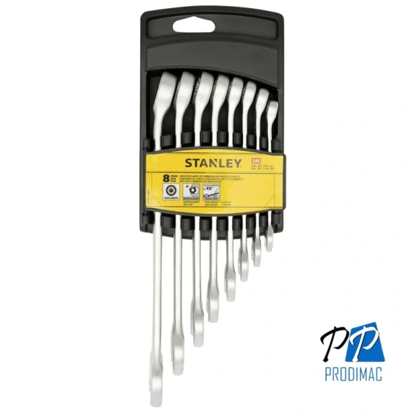Set de Llaves Combinadas Estándar 8 Unidades Stanley STMT73748-LA