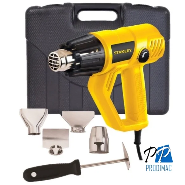 Pistola de Calor 1800 W 600°C + Boquillas + Maleta Plástica Stanley STXH2000K-B2